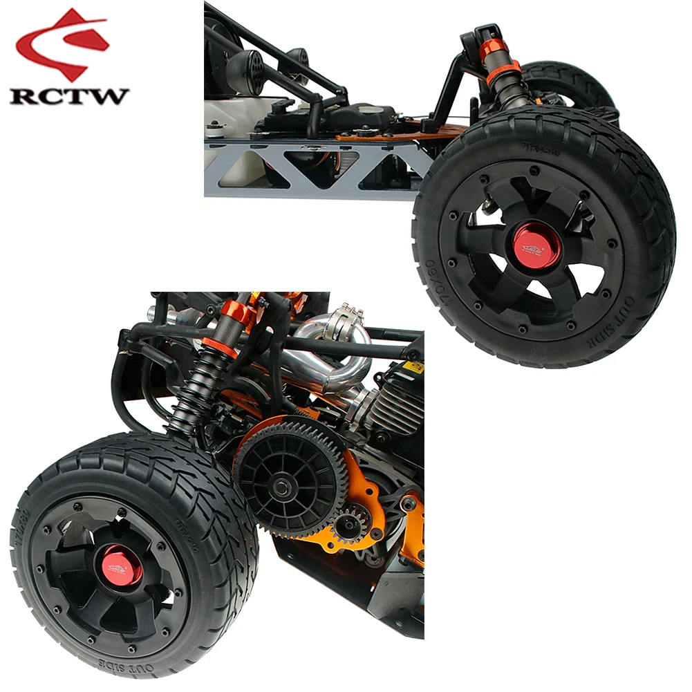 Front OR Rear on Road Tire with Wheel Hub Set for 1/5 Hpi Rovan Km Baja 5B SS