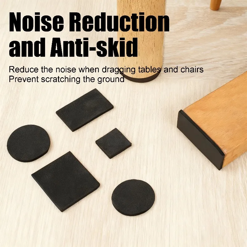 Anti-Slip Pads 1Roll Self-Adhesive Furniture Felt Pads for Chairs Table Legs Noise Reduction Floor Protector Wear-Resistant Tape image 2