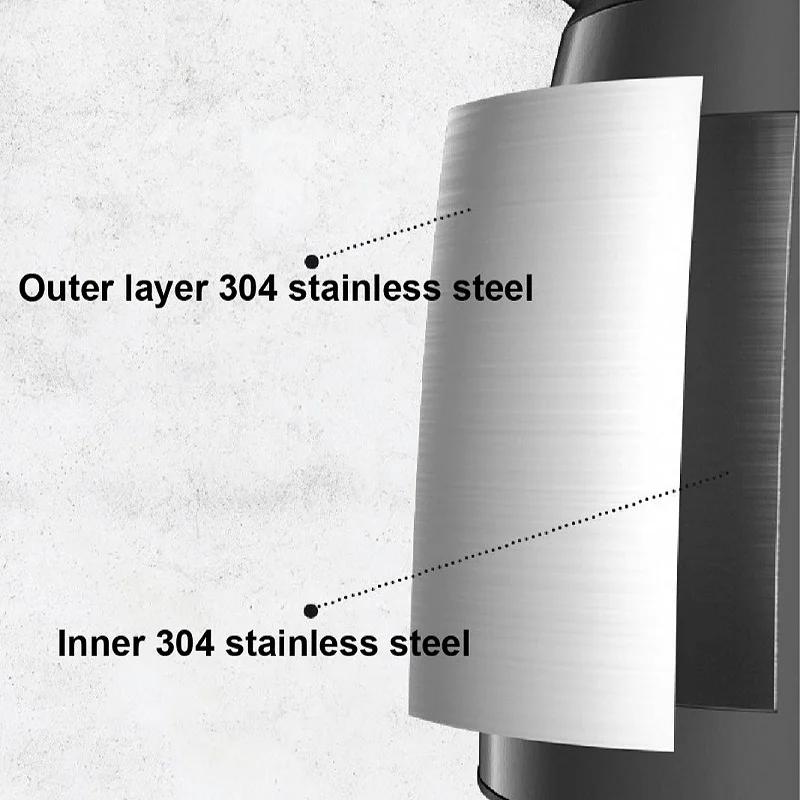 Chaleira elétrica para carro 12v/24v, grande capacidade, aquecedor de água fervente ao ar livre, caminhão portátil, aço inoxidável 304, chaleira rápida, 1,2l