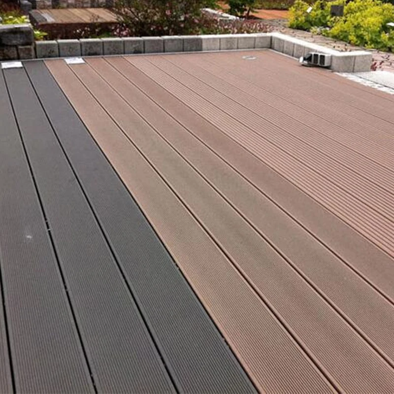 

3D Embossed WPC Composite Flooring Durable Engineered Wood Plastic Decking Waterproof Outdoor Patio Garden Deck Tiles