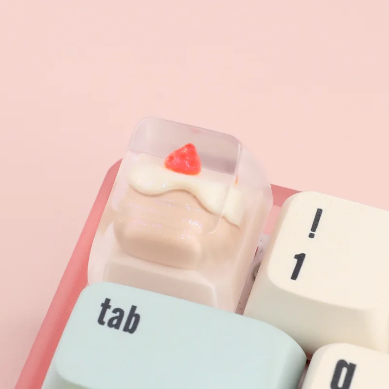 

Cute Transparent Resin Dessert Artisan Keycap Custom ESC Keycap for Mechanical Keyboard Lovely Handmade Gift for Girls