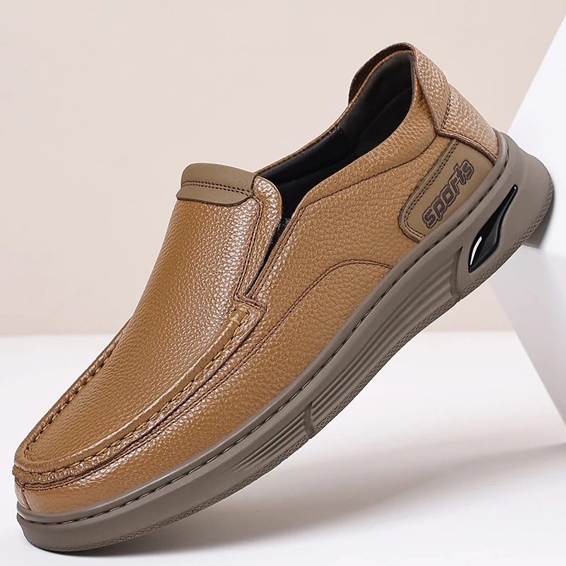 

Men's business dress casual shoes four seasons breathable soft-sole non-slip outdoor walking shoes fashion visitor leather shoes