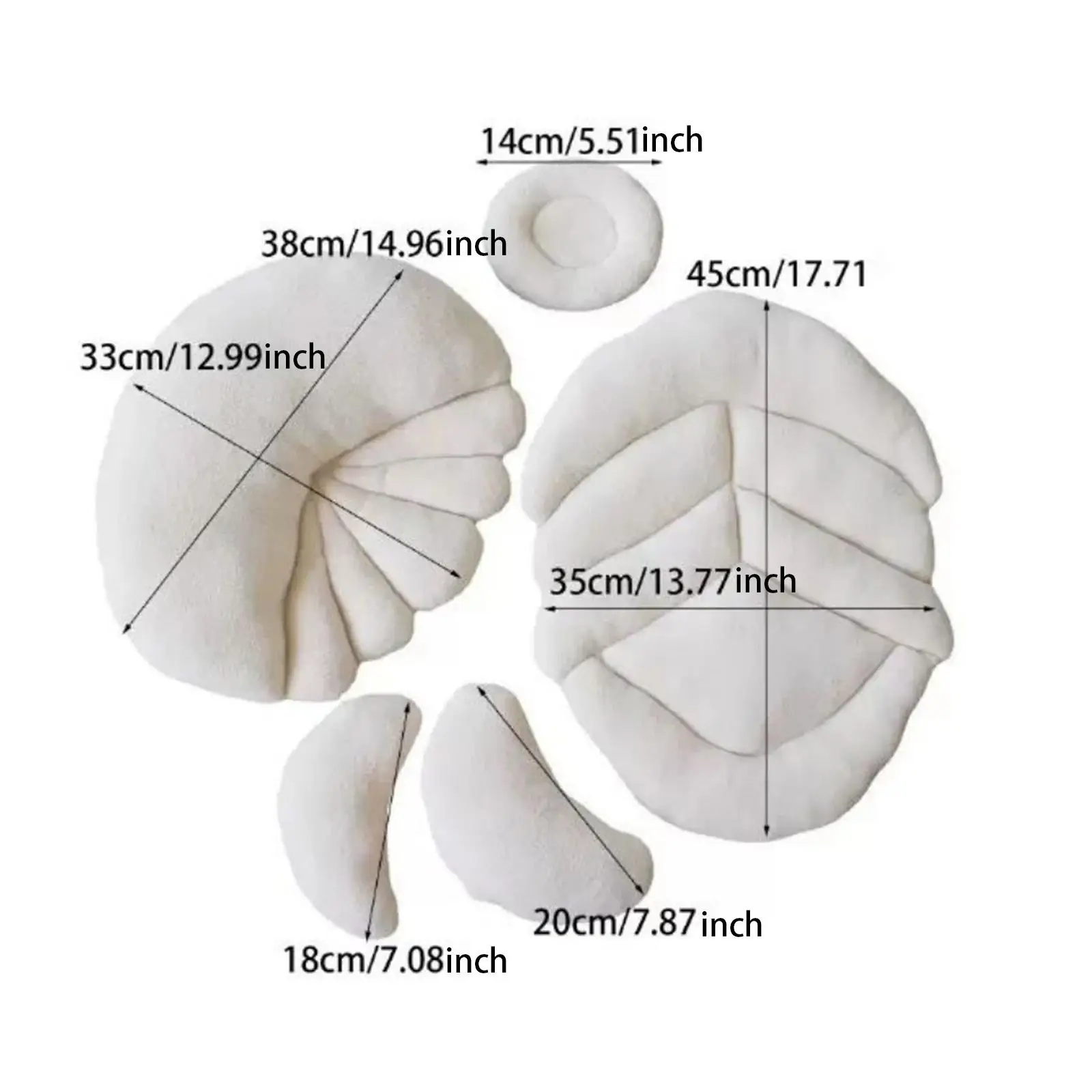 5 قطع من دعامات التصوير الفوتوغرافي للأطفال الرضع الشهرية الناعمة للرضع #6