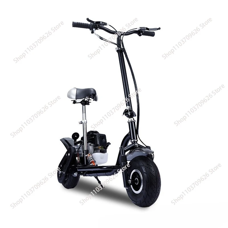 Two-wheel 2-stroke 49CC new scooter with shock absorption, steam-driven foldable mini motorcycle
