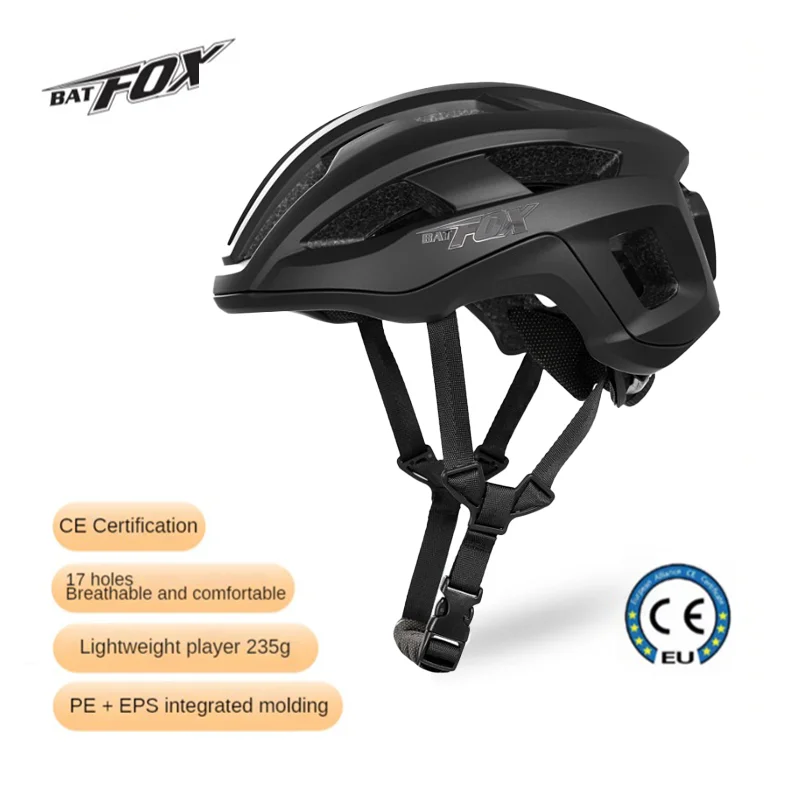 BATFOX Cycling Helmet Road Bike Helmet One-piece Adjusted Outdoor Sports Ultralight Aero Safely Cap Man Women MTB Bike Helmet