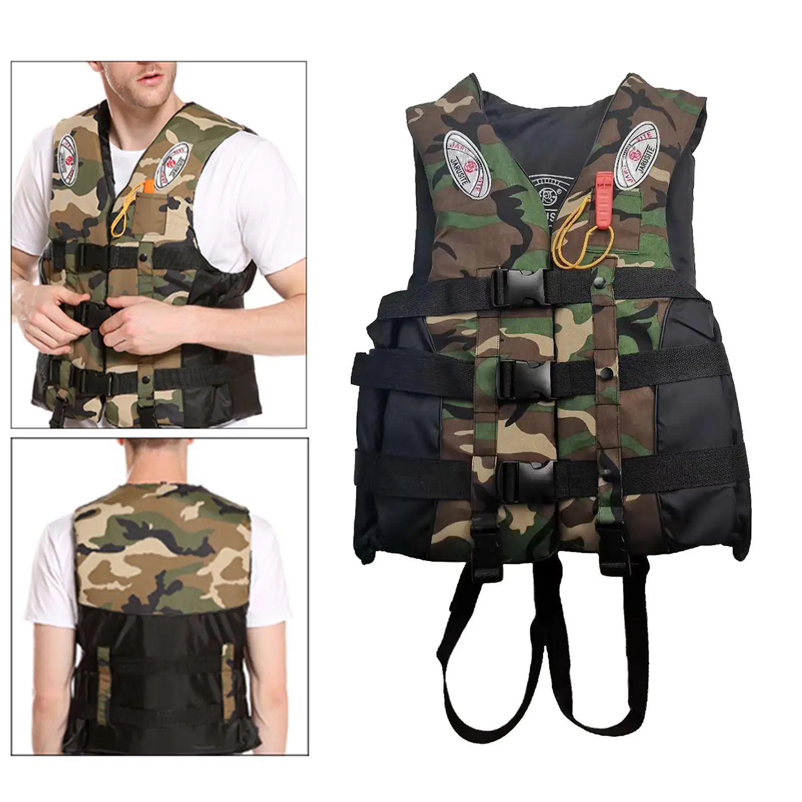 Floating Fishing Vest Oxford Cloth Adjustable Water Vest Safety Swimming Life Jackets for Adult Women