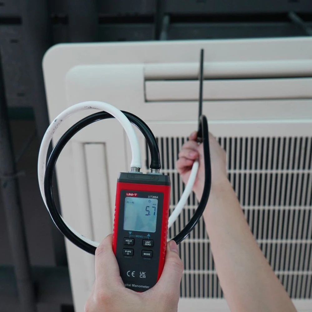 UNI-T UT366A مقياس الضغط الرقمي قياس فرق الضغط السطحي سرعة الرياح ضغط الهواء مقياس الضغط التفاضلي متر