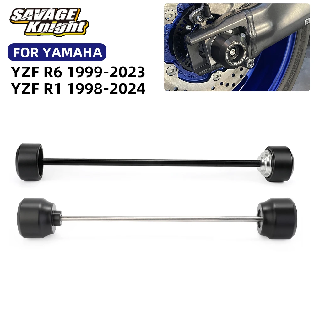 YZF R1 R6 Motorcycle Front Rear Wheel Sliders For Yamaha YZF-R1 YZF-R6 YZFR1 YZFR6 1998-2024 Axle Fork Swingarm Crash Slider