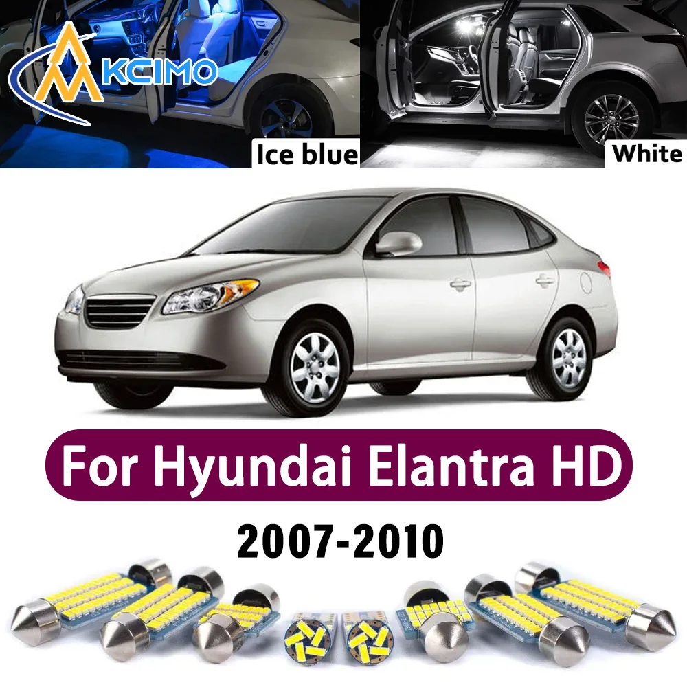 

High Lumen CANBUS Error Free LED Interior Light Kit For Hyundai Elantra HD 2007-2010 Map Trunk Reading Dome Lamp Bulbs Set