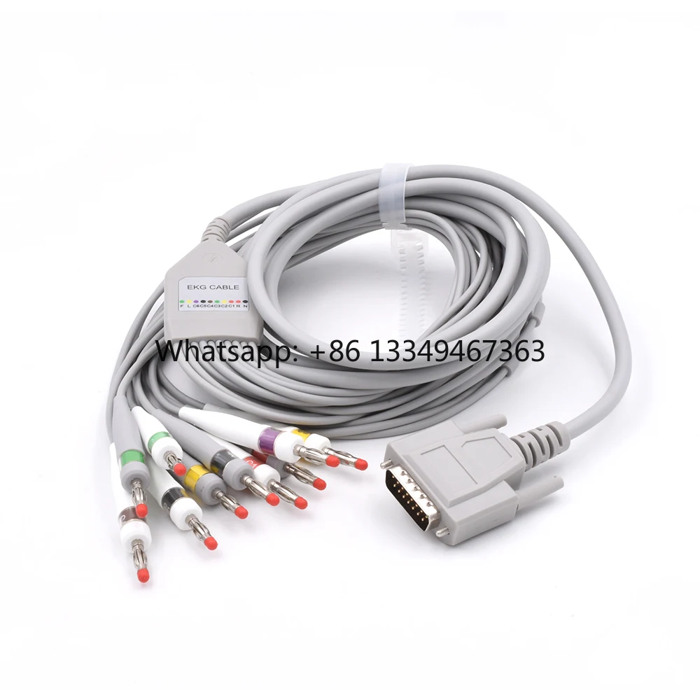 

Limited time discountCompatible for Edan SE-12 Cable SE-3 15pin 10 Lead 4.0 Banana IEC Direct-Connect Cable