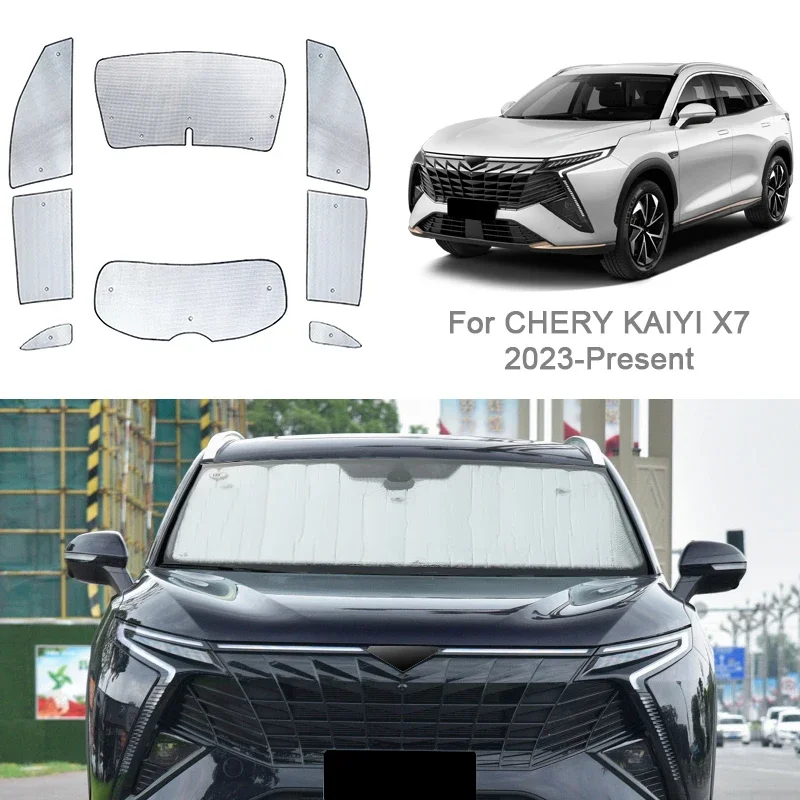 Car Sunshades UV Protection Cover Side Window Curtain Sun Shade Visor Mat Windshield For CHERY KAIYI X7 KUNLUN 2023-2025