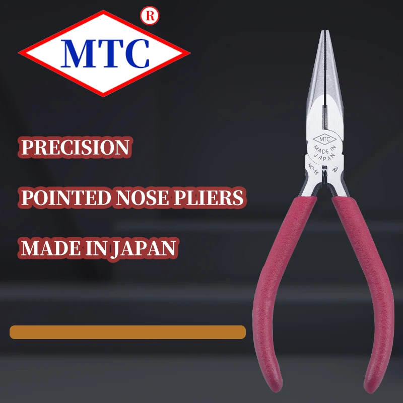 1pc precision sharp nose pliers made in Japan MTC brand 5 inch long nose pliers manual clamping pliers