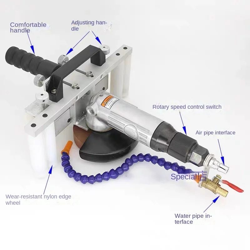 Ceramic stone edge grinding Pneumatic edge grinding glass pneumatic edge grinding machine Straight edge filleting machine