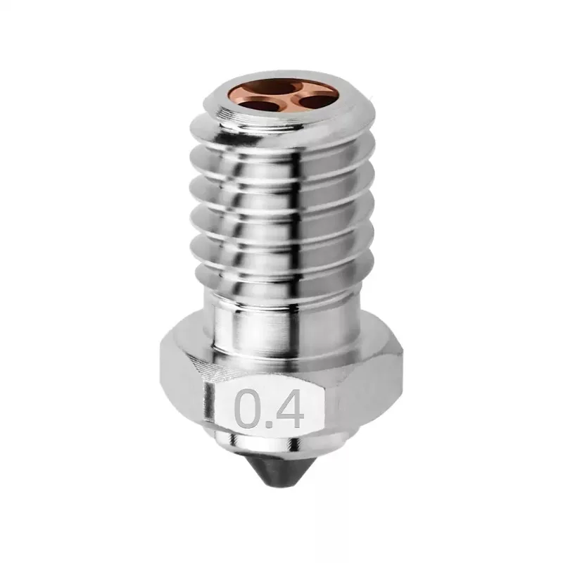 Everbright Store E3D V6 Bimetal MY Three Hole Hardened Steel Nozzle CHT High Flow Nozzle High Temperature 3D Printer Accessories
