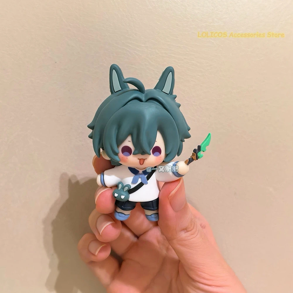 Figura de Juego Kawaii de Lohen Genshin Impact, Figurita Versión Q de 7.5CM, Adorno de Escritorio de PVC, Decoración de Anime, Colección de Cosplay