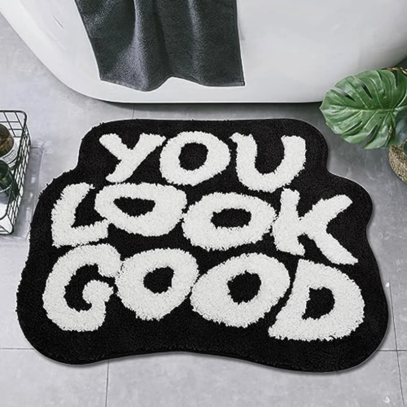 You Look Good Bath Mat Cute Bathroom Rugs Non-Slip Absorbent Shower Rug For Bathroom Decor Kitchen Living Room