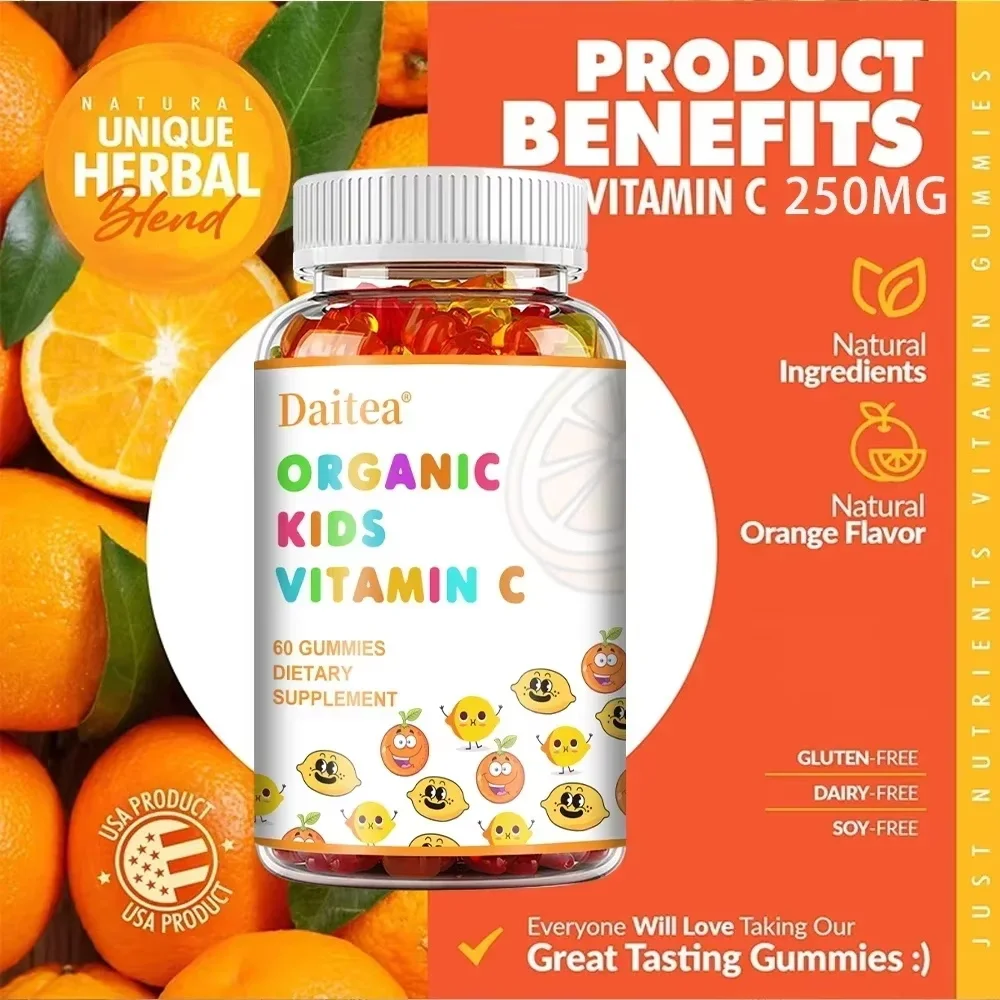 Organic Vitamin C supplement to support immune system and overall health, growth and development, zinc absorption