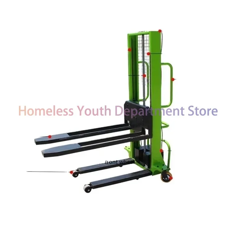 Manual hydraulic forklift, portable hydraulic pallet stacker, wholesale 1 ton, 1.5 tons, 2 tons, 1.6m, 48V lithium battery