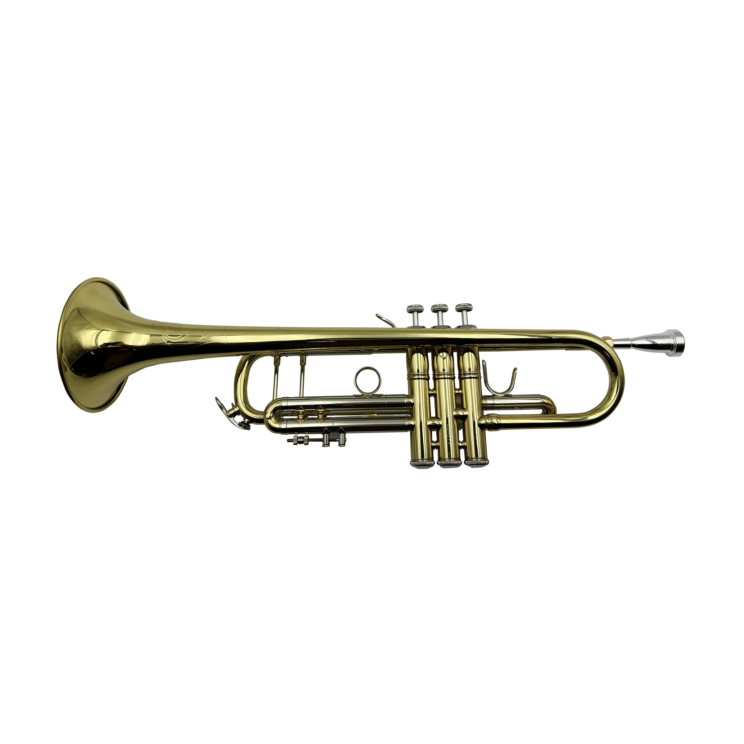 Professional BB Tone Trumpet JYTR409 OEM Imitation Gold Trompetta with Brass Body and Gold Lacquer Surface