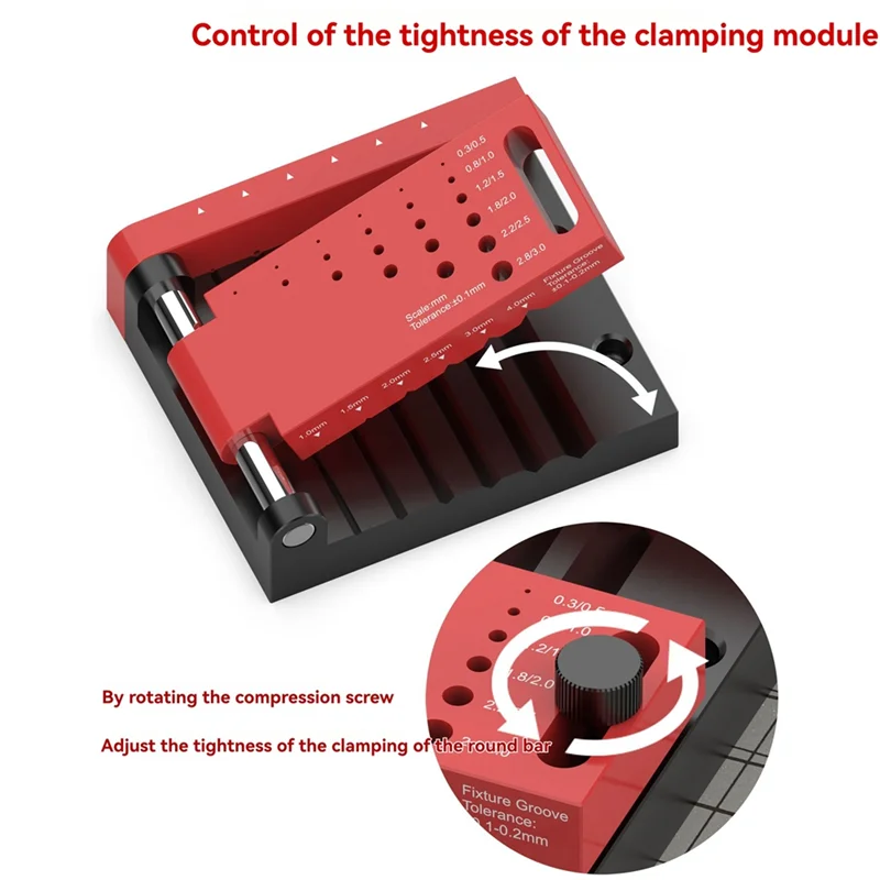AB11-Round Rod Tool Center Drilling Fixture Model Borehole Positioner Locator DIY Tools Hobby Making Accessories