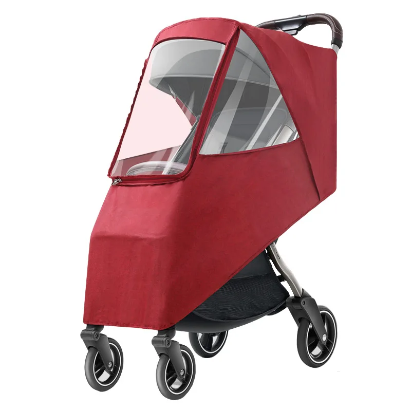 Baby stroller rain cover windproof, dustproof and cold cover universal full cover type high landscape stroller windshield