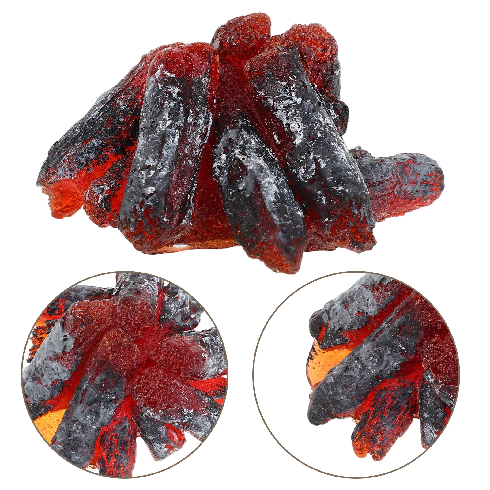 

Resin Fake Campfire Realistic Mini Bonfire Decoration Faux Fire Tabletop Ornament DIY Craft Prop Micro Landscape Fire