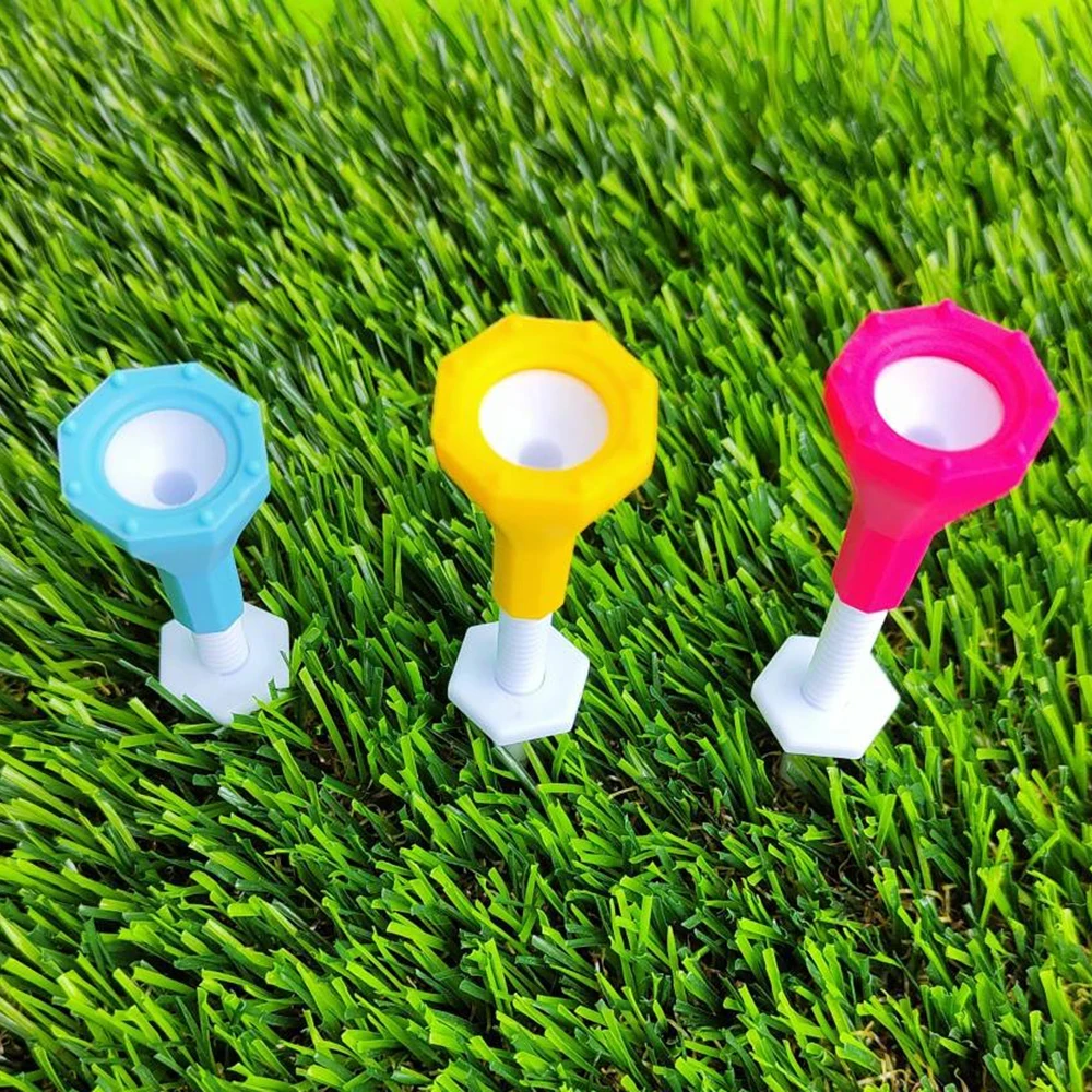 5Pcs/Set Plastic Golf Tees Adjustable Height Freely Durable Golf Tees Stable Training Ball Stand Tees for Golfer Practice