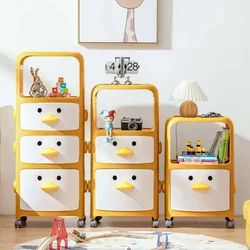 Toy Storage Trolley Storage Box Snack Rack for Children Cartoon Storage Rack Bathroom Closet Organizer Drawer Type Trolley