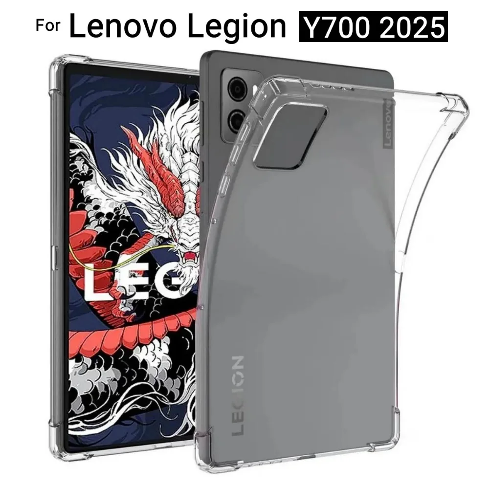 Transparent Case For Lenovo Legion Y700 2025 Game Tablet Back Case For LEGION Y700 3rd Gen 8.8inch TB321FU Soft TPU Airbag Cover