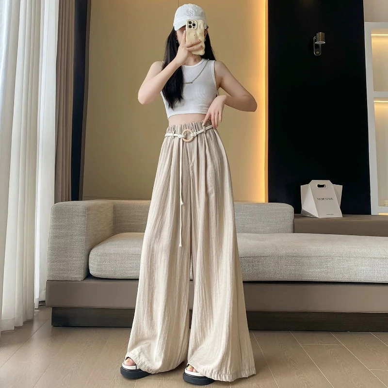 

Широкие женские брюки Y2k Уличная одежда Новые тенденции 2025 Удобные эластичные брюки One Xxl Шикарные и элегантные женские брюки большого размера