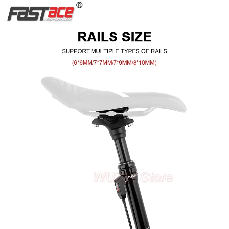 1pc FASTACE DH Suspesion Seat Post 27.2mm Dropper 28.6/30.0/30.4/30.9/31.6/33.9mm Downhill Bike Seatpost Remote Control Air Seat