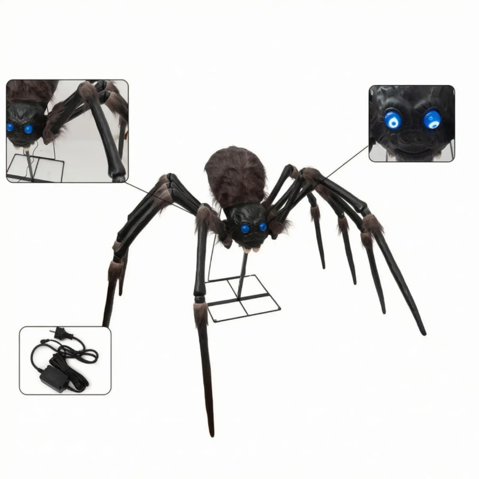 Giant Arachnid with Illuminated Eyes Glowing Decorations Long-Lasting