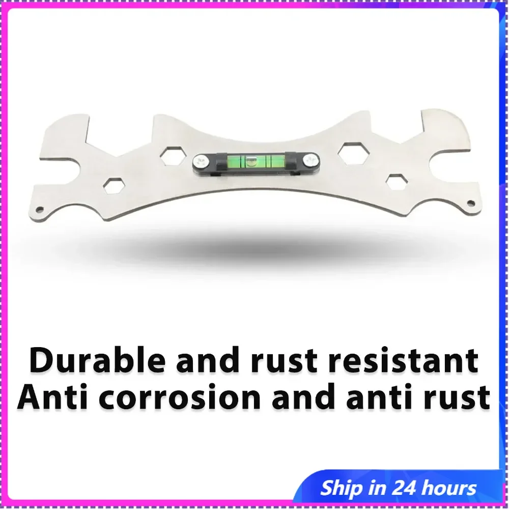 

Level Special Wrench Stainless steel Universal Multifunctional Bathroom Wrench with Level Faucet Plumbing Install Tool