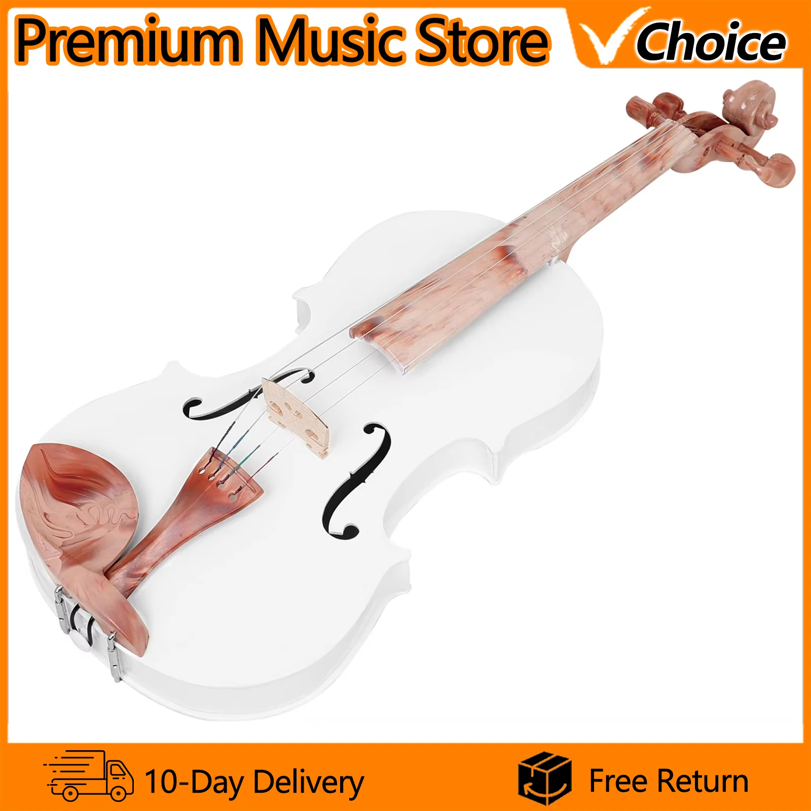 IRIN 4/4 Violin Pink Fiddle Suitable for Beginners Student Solid Wood Violin with Case Bow Professional String Instrument Violin