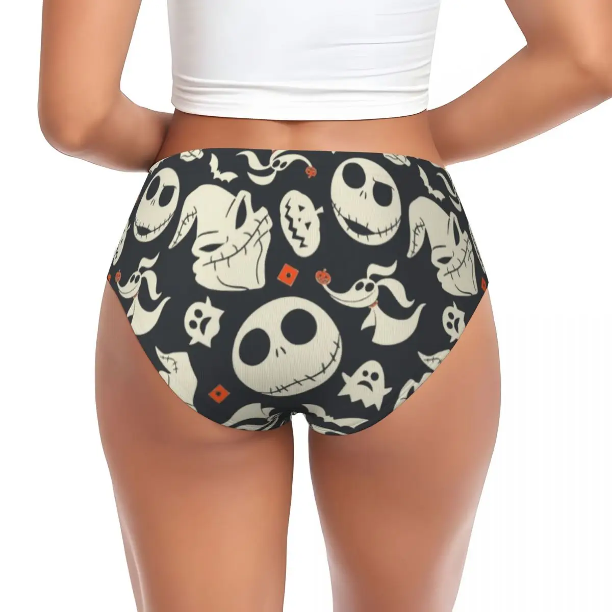 Custom Jack Skellington Briefs Underwear Women Comfortable Stretch The Nightmare Before Christmas Panties