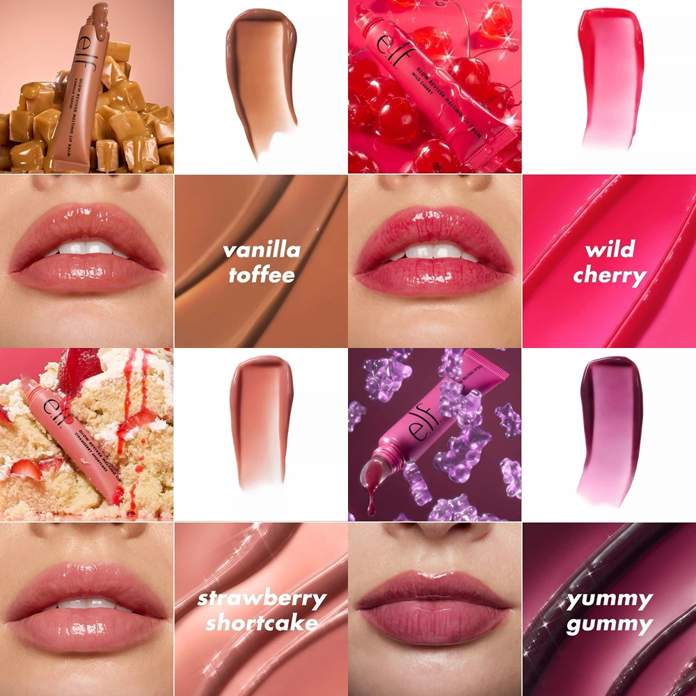 Hot Elf Makeup - Balsamo per labbra al caramello alla vaniglia Lucidalabbra colorato idratante, gel primer con impugnatura idratante acida, nebbia fissante, base FAIR 0,5