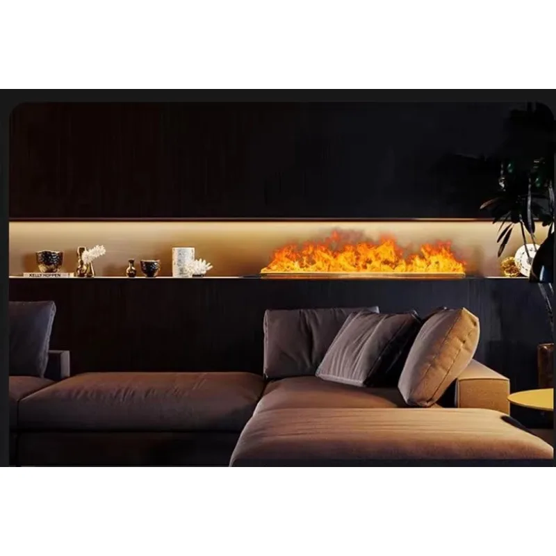 مدفأة بخار كهربائية مع تصميم لوحة مسطحة من شيمينيا مدفأة تأثير لهب البخار مدفأة ثلاثية الأبعاد 1.2 متر 64 لون CE 3L