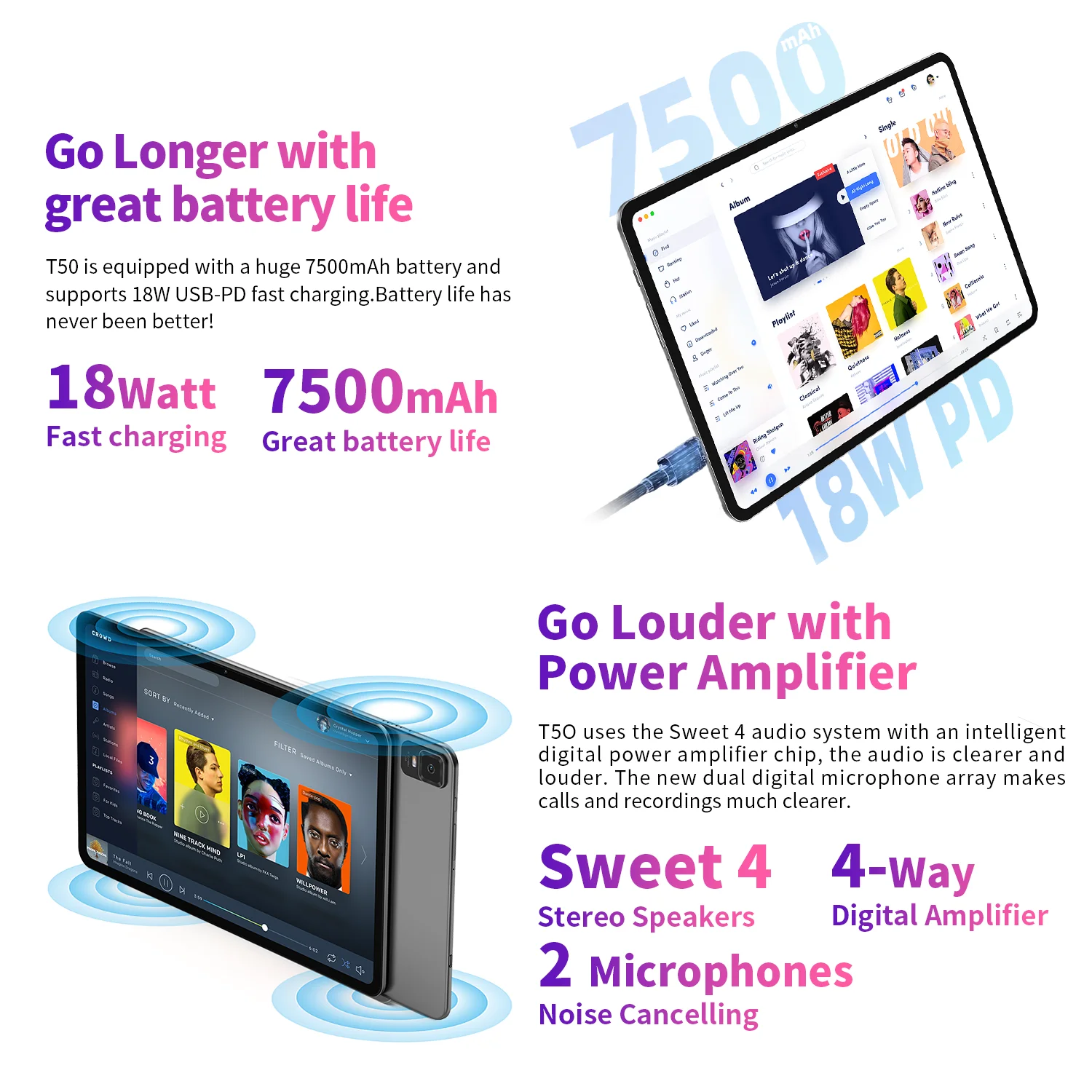 2024 TECLAST T60, Android 14 tablet, 12 inch 2K FHD 2000x1200, (8GB + 8GB)16GB RAM, ROM 256GB, 8000mAh, fast charging, UNISOC T616, 8 cores, 4G