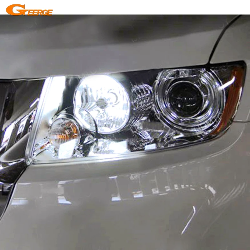 For Jeep Grand Cherokee 2011 2012 2013 2014 2015 HID Headlight Ultra Bright White Reflector 3157 LED Bulbs Daytime Running Light