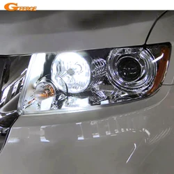 For Jeep Grand Cherokee 2011 2012 2013 2014 2015 HID Headlight Ultra Bright White Reflector 3157 LED Bulbs Daytime Running Light