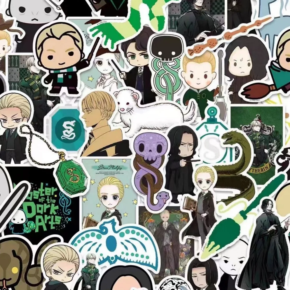 Echte 50 stuks Harry Potter cartoon sticker speelgoed stickers voor briefpapier gitaren telefoons fietsen laptops decor stickers cadeaus voor meisjes