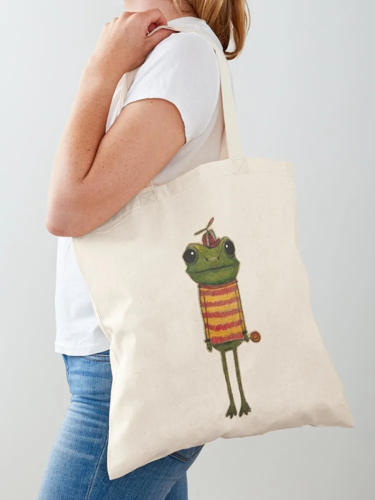 

Kid frog Tote Bag eco bag folding shopper bag women canvas woman shopping Cloth