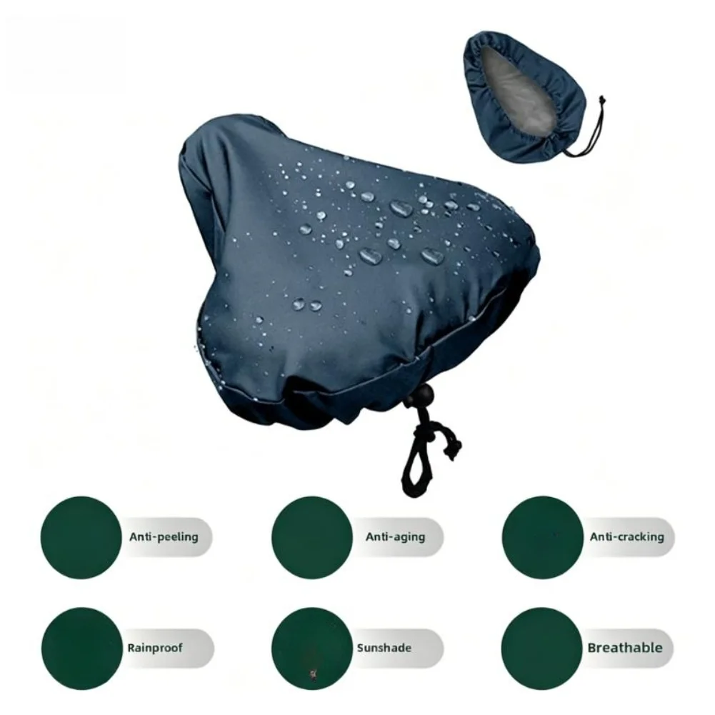 Waterproof Bicycle Seat Cover for Outdoor Riding Elastic Drawstring 26x25cm Oxford Fabric For Mountain Road Compatible