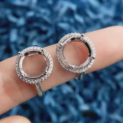 MeiBaPJ Inlay Circular 3-12mm Multi Size Women's Ring Empty Support Holder Gifts Fashion Charm Gift Trend Luxury Jewelry