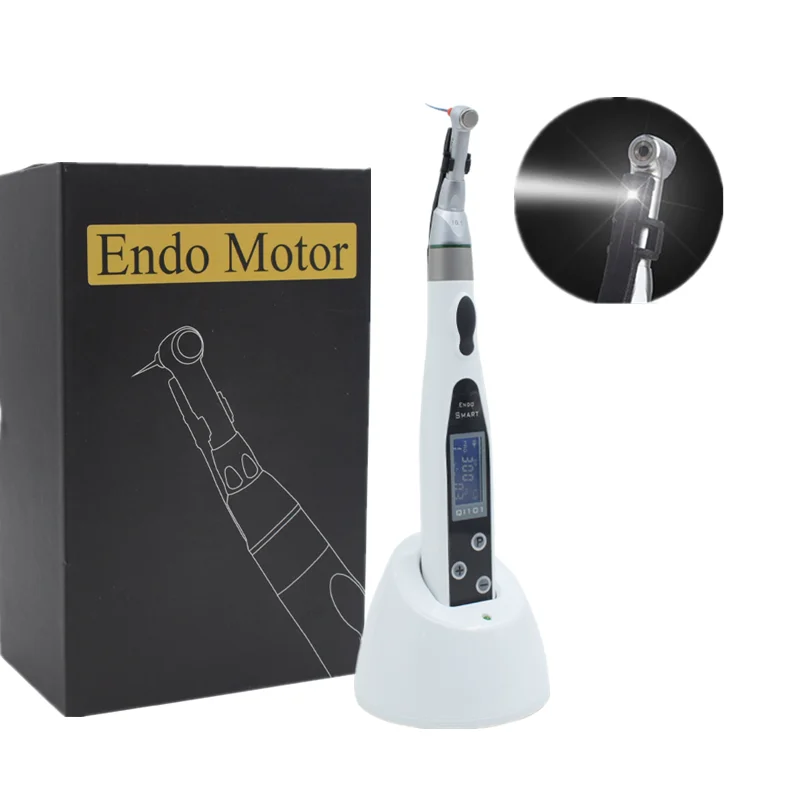 den tal endo motor led wireless 9 Modes with 16:1 Reduction Contra Angle Root Canal Therapy Instrument for rotary files