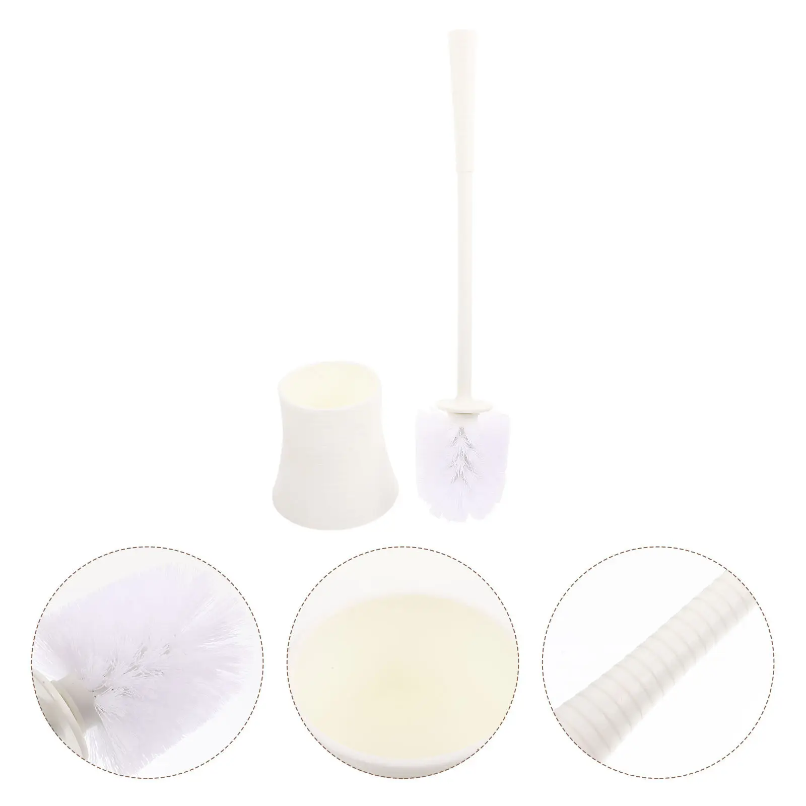 

1Set Toilet Bowl Brush Premium ABS Nylon Long Handle Non-Slip Comfortable Grip Bathroom Cleaning Tool Holder Bathroom Scrub