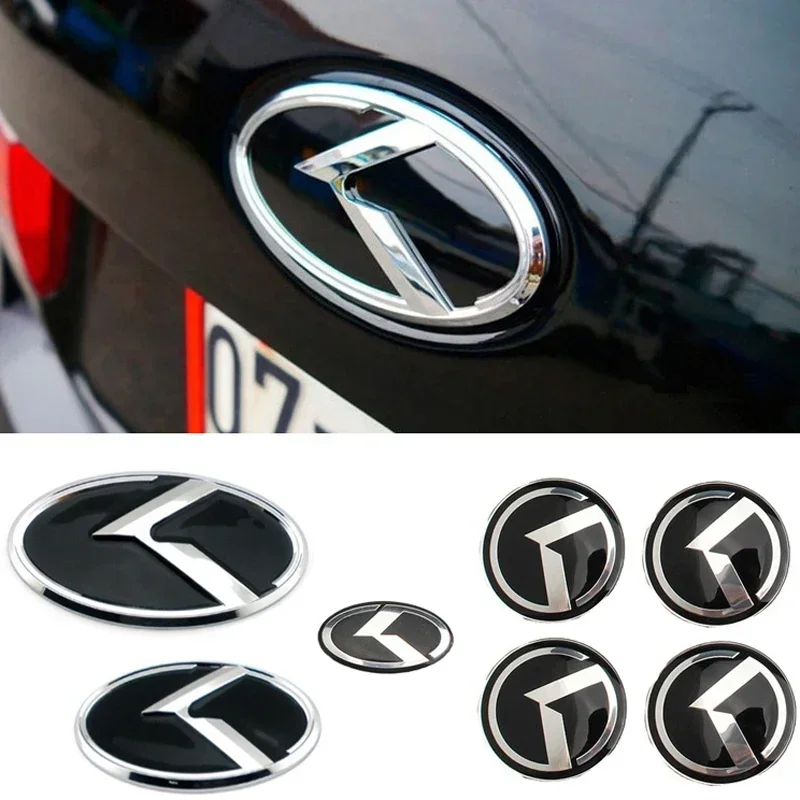 7pcs ABS Auto Emblem for KIA K2 K3 KX3 K5 Sorento Rio Forte Sportage Ceed Optima Carens Front Trunk Steering Wheel Hub Stickers