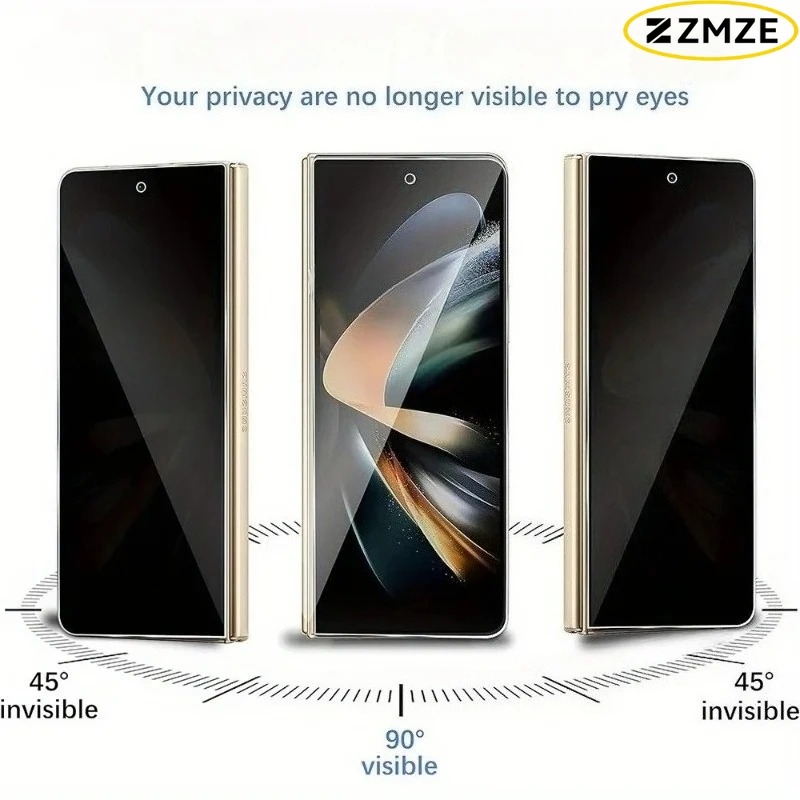 3er-Pack Anti-Spionage Panzerglas Schutzfolie für Samsung Galaxy Z Fold 7 6 5 4 3 2 Bruchsicher Kratzfest Sichtschutzfolie – Detail 3