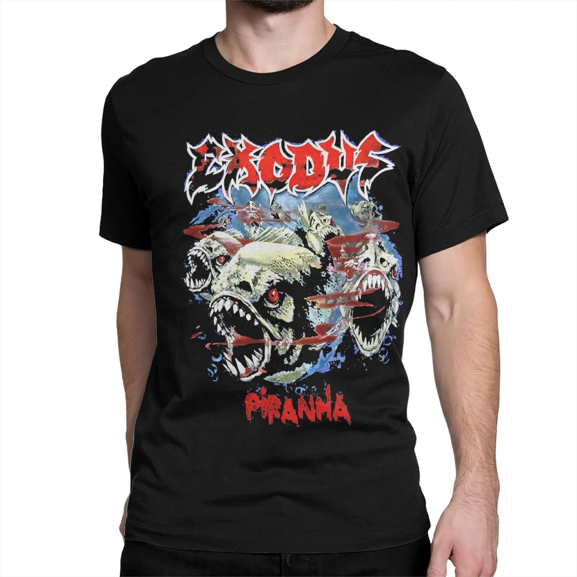 Men Women T-Shirt Exodus Metal Band Bonded By Blood Funny Pure Cotton Tees Short Sleeve  T Shirt Round Neck Clothes 4XL 5XL