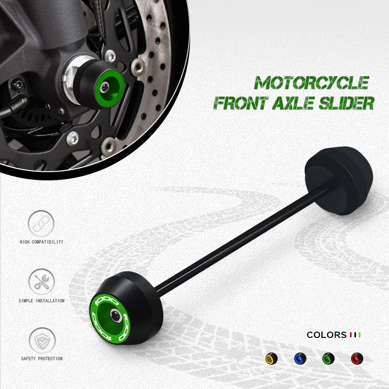 NEW Falling Protection For Z1000SX 2011-2025 Ninja1000SX 2023-2025 Motorcycle Front Axle Fork Wheel Crash Sliders Cap z1000sx